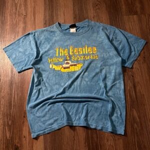 The Beatles‎ Yellow Submarine Liquid Blue T-shirt Medium Mens
